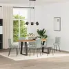 Image de Vidaxl Chaises à Manger Lot de 6 - Gris Clair Velours