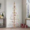 Image de vidaXL Arbre de Noël bois décoration - 210 cm