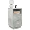 Image de vidaXL Tables de chevet 2 pcs - Gris béton