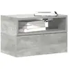 Image de vidaXL Lot de 2 Tables de chevet murales 45x26x28,5 cm - Gris béton