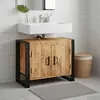 Image de vidaXL Meuble sous évier Marron 71 x 33 x 58 cm Bois de mangue massif