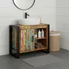 Image de vidaXL Meuble sous évier avec étagère Multicolore Bois Recyclé Solide
