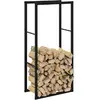Image de vidaXL Portant de bois de chauffage noir 55x30x116 cm acier