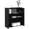 Image de vidaXL Bureau de Réception - Chêne Noir