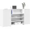 Image de Bureau de réception blanc 200x50x103,5 cm