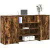 Image de vidaXL Bureau de réception 200x50x103,5 cm - Chêne fumé