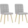 Image de Vidaxl Chaises à Manger Lot de 2 - Gris Nuage Tissu