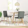 Image de VidaXL Chaises à Manger - Lot de 2 - Gris Foncé Tissu