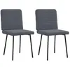 Image de Vidaxl Chaises à Manger - Lot de 2 - Gris Foncé Velours
