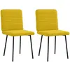 Image de Vidaxl Chaises à Manger - Lot de 2 - Jaune Velours