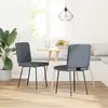 Image de Vidaxl Chaises à Manger Lot de 2 - Gris Foncé Velours
