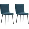 Image de VidaXL Chaises à Manger - Lot de 2 - Bleu Velours