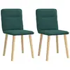 Image de Vidaxl Chaises à Manger - Lot de 2 - Vert Foncé Tissu