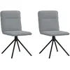Image de Vidaxl lot de 2 chaises de salle à manger - Gris clair Tissu