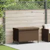 Image de vidaXL Boîte de rangement de jardin résine tressée - Marron