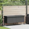 Image de vidaXL Boîte de rangement jardin avec roues - Noir