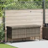 Image de vidaXL Boîte de rangement de jardin - Résine Tressée Gris