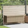 Image de vidaXL Boîte rangement jardin - Résine Tressée Beige