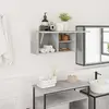 Image de vidaXL Armoire murale de bain Gris béton