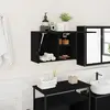 Image de vidaXL Armoire murale de bain Noir