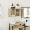Image de vidaXL Armoire murale de bain Chêne sonoma