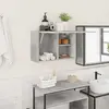 Image de vidaXL Armoire murale de bain Gris béton