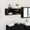 Image de vidaXL Armoire murale Noir