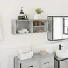 Image de vidaXL Armoire murale de bain - Gris béton
