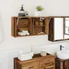 Image de vidaXL Armoire murale de bain - Vieux bois