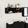 Image de vidaXL Armoire murale de bain - Noir