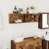 Image de VidaXL Armoire murale bain - Vieux bois