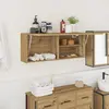 Image de vidaXL Armoire murale de bain Chêne artisanal