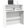 Image de vidaXL Bureau de Réception Blanc