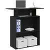 Image de vidaXL Bureau de réception - Noir