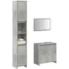 Image de vidaXL Ensemble de meubles de salle de bain gris béton