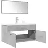 Image de vidaXL Ensemble Meubles Salle De Bain - Gris Béton