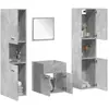 Image de vidaXL Ensemble de meubles de salle de bain 4 pcs gris béton