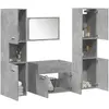 Image de VidaXL Ensemble de meubles de salle de bain - Gris béton