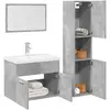 Image de VidaXL Ensemble meuble salle de bain 4 pcs - Gris Béton