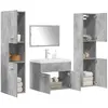 Image de vidaXL Ensemble de meubles de salle de bain 5 pcs gris béton
