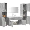 Image de vidaXL Ensemble de meubles de salle de bain 5 pcs gris béton