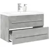 Image de vidaXL Ensemble de meubles salle de bain 2 pcs - Gris béton