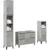 Image de vidaXL Ensemble de meubles salle de bain 3 pcs - Gris béton
