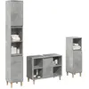 Image de vidaXL Salle de bain 3 pcs gris béton