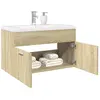 Image de vidaXL Armoire lavabo avec Bassin Chêne Sonoma