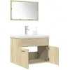 Image de vidaXL Ensemble de meubles de salle de bain 3 pcs - Chêne Sonoma