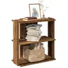 Image de vidaXL Bibliothèque 3 niveaux vieux bois ingénierie