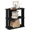 Image de vidaXL Bibliothèque 3 Niveaux Noir
