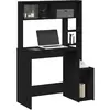 Image de vidaXL Bureau avec étagères noir