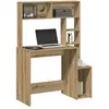 Image de vidaXL Bureau avec étagères - Chêne artisanal